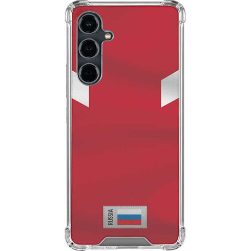 Russia Soccer Flag Galaxy S23 FE Clear Case